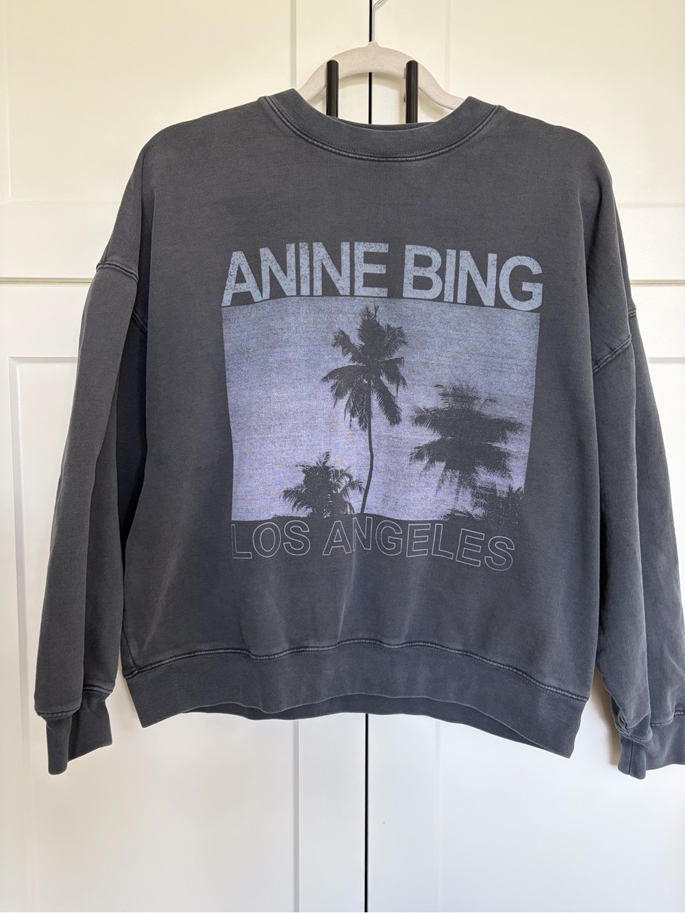 Anine Bing Los Angeles Graphic Crewneck Miles Palm Sweatshirt